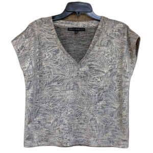 White House Black Market metallic effect tee